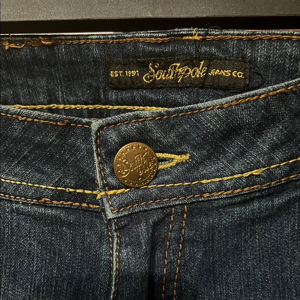 South Pole Blue Jeans with Contrast Stitching and Indigo Wash‎